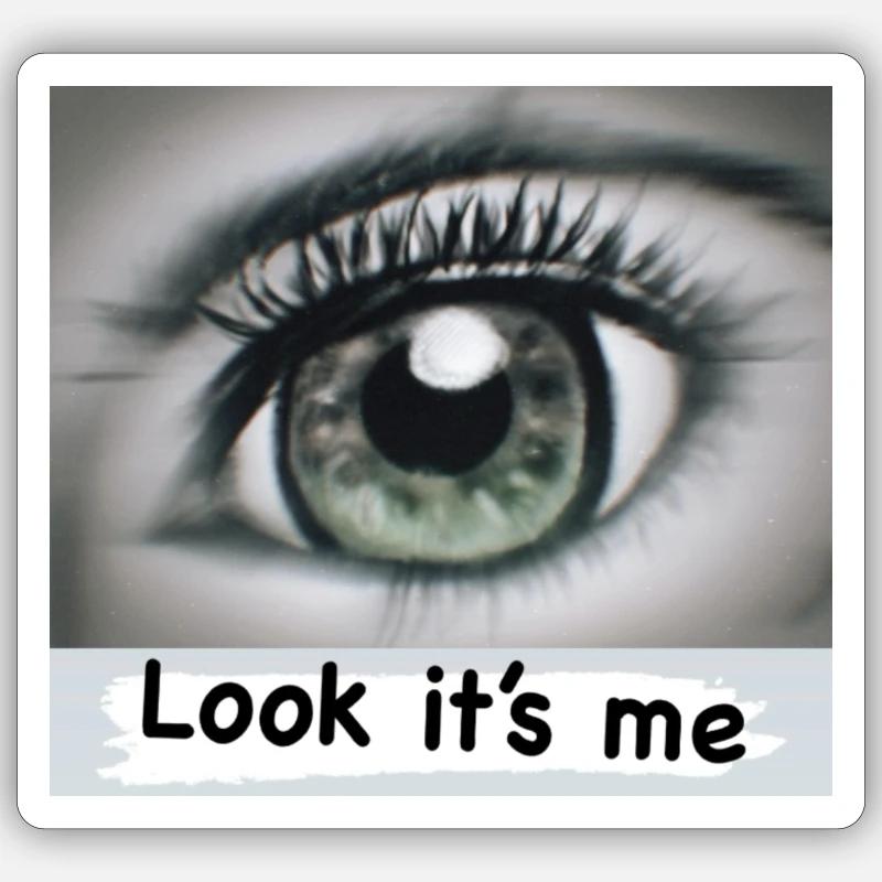 Regarde, c’est moi - Sticker taille S (10 x 10 cm) - blanc mat
