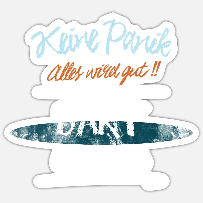 Bart - Keine Panik. Alles wird gut - Sticker Größe S (10 x 10 cm) - Mattweiß