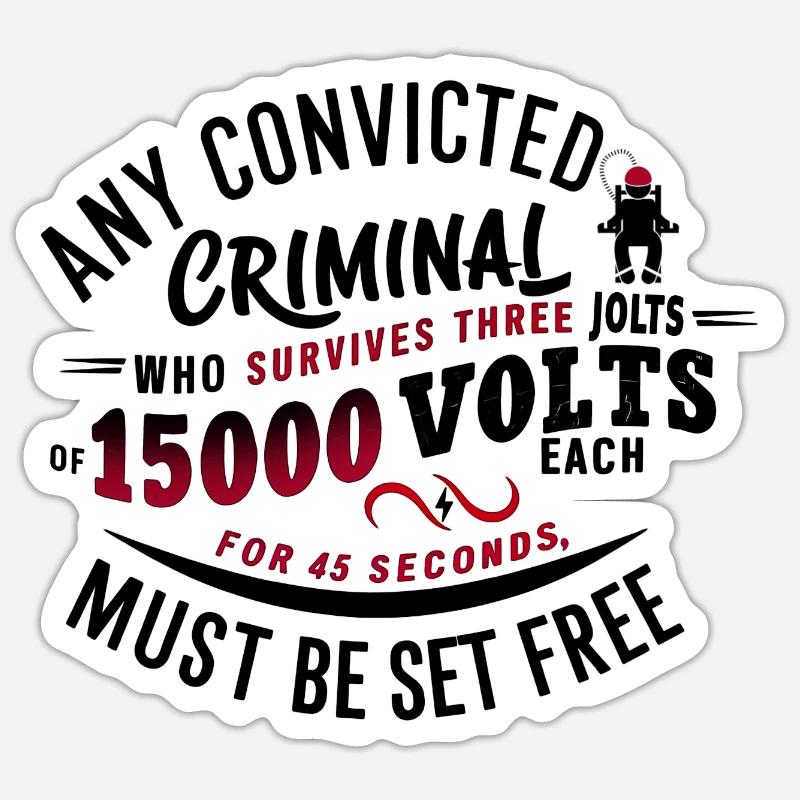 Electric Justice: Freiheit oder Schicksal? - Sticker Größe S (10 x 10 cm) - Mattweiß