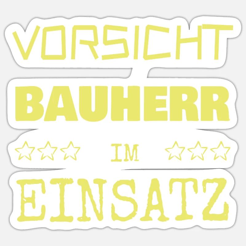 Builder as a vocation - Sticker size S (10 x 10 cm) - white matte