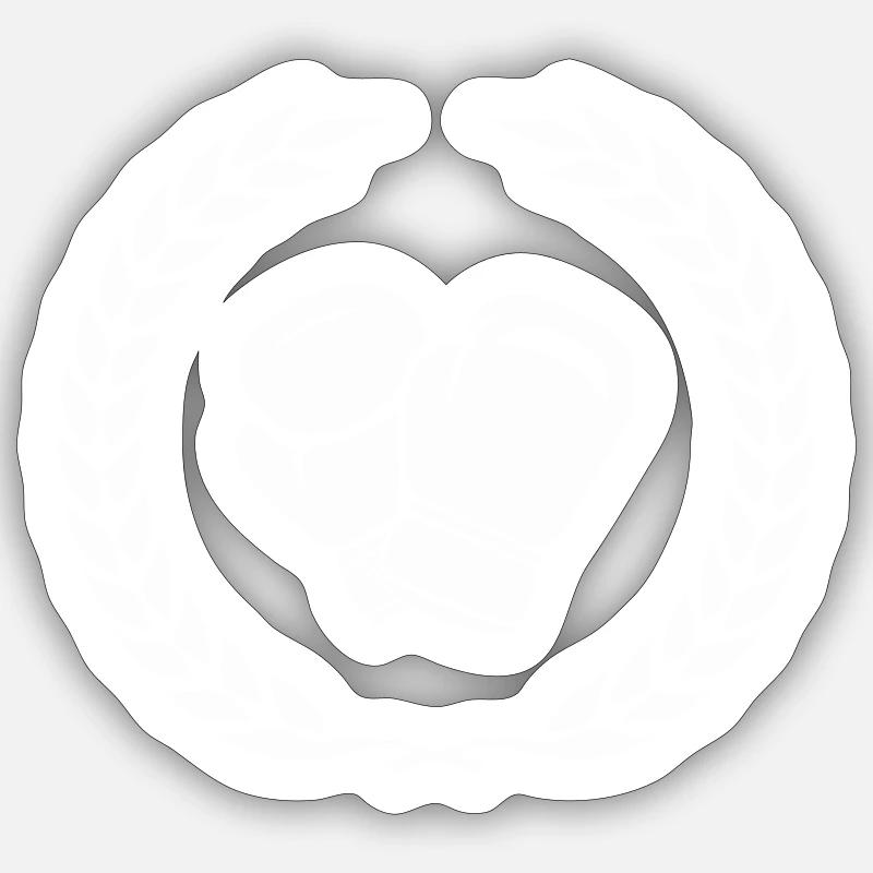 boxing 1 - Sticker Größe S (10 x 10 cm) - Mattweiß