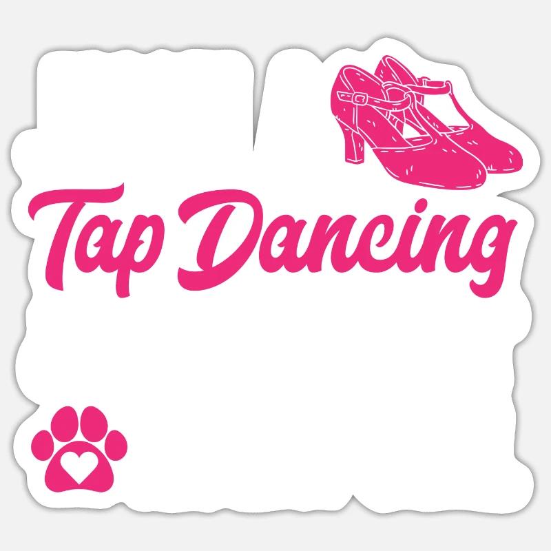 Stepptanzlehrer Stepptänzer Stepptanz - Sticker Größe S (10 x 10 cm) - Mattweiß