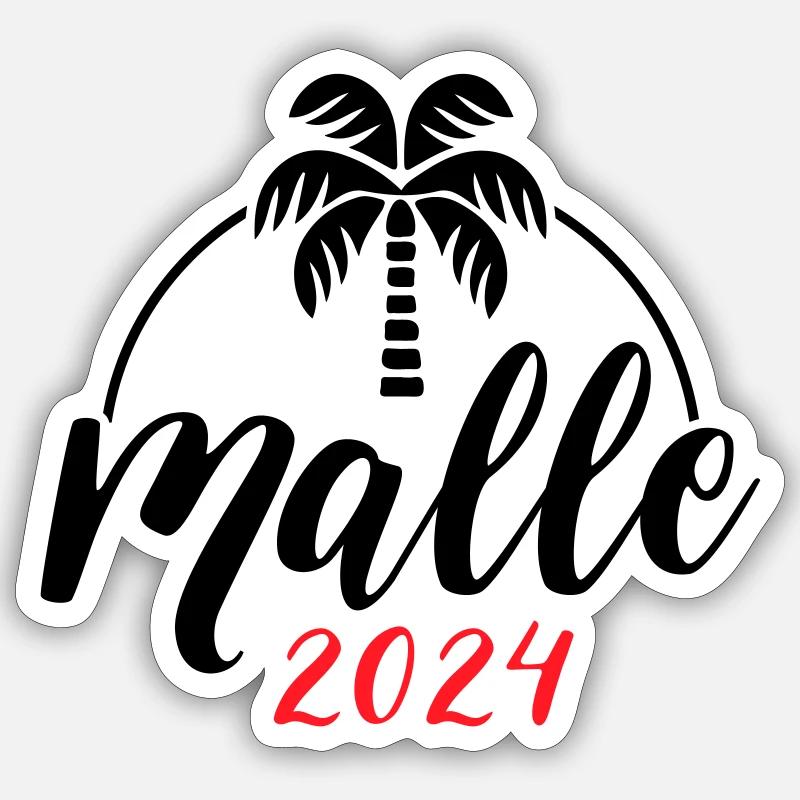 Malle 2024 - Sticker taille S (10 x 10 cm) - blanc mat