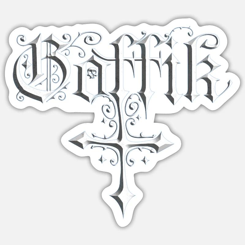 Goffik - Sticker size S (10 x 10 cm) - white matte