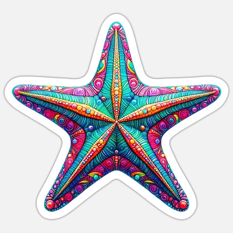 Starfish - Sticker size S (10 x 10 cm) - white matte