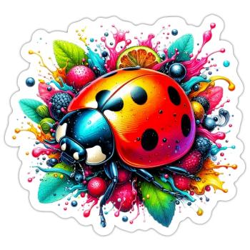 Ladybird - Sticker size S (10 x 10 cm) - white matte - Front