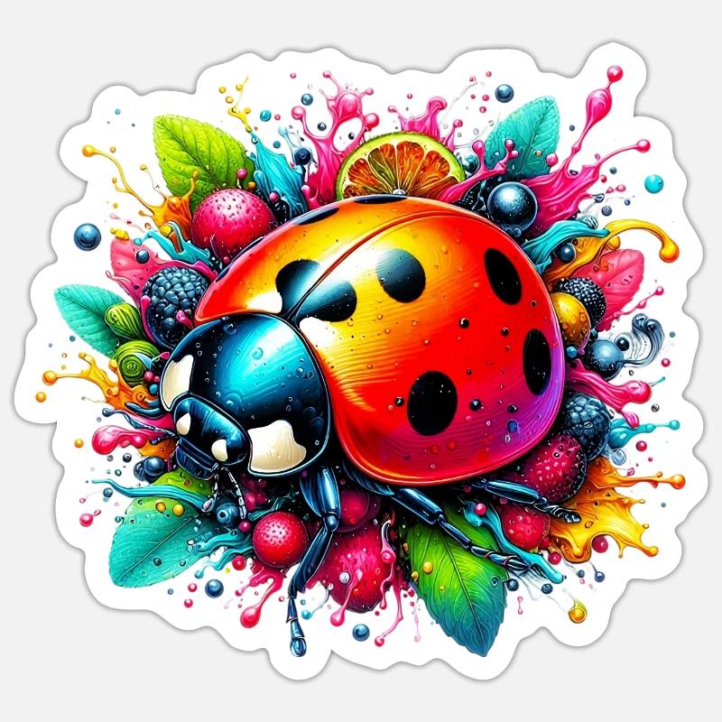 Ladybird - Sticker size S (10 x 10 cm) - white matte