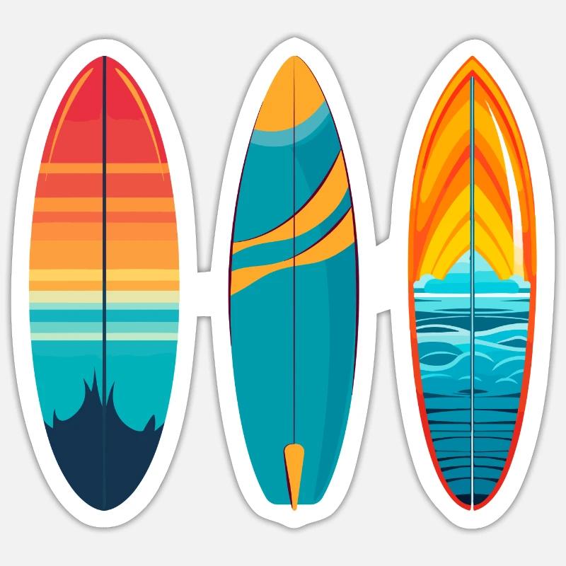 Surfboard Sticker size S (10 x 10 cm)
