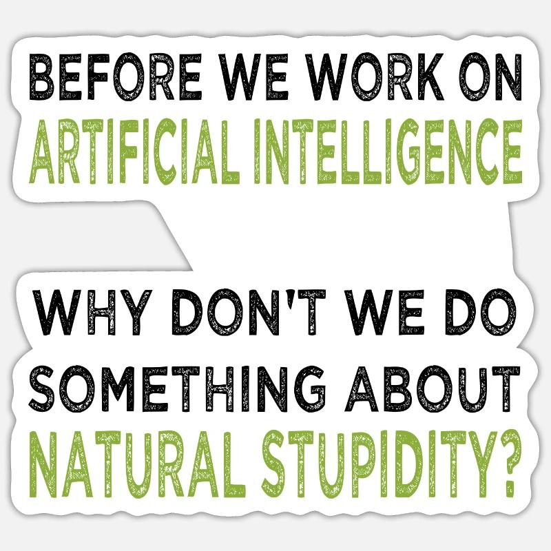 Intelligence artificielle Sticker taille S (10 x 10 cm)