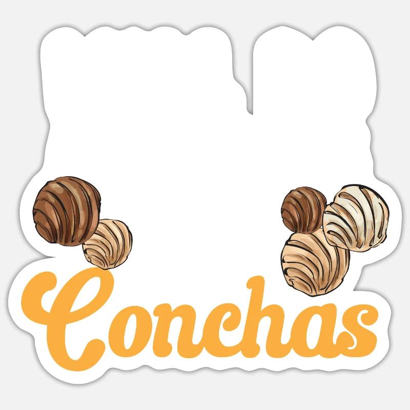 Concha Hispanic Mexican Pan Dulce Sticker size S (10 x 10 cm)