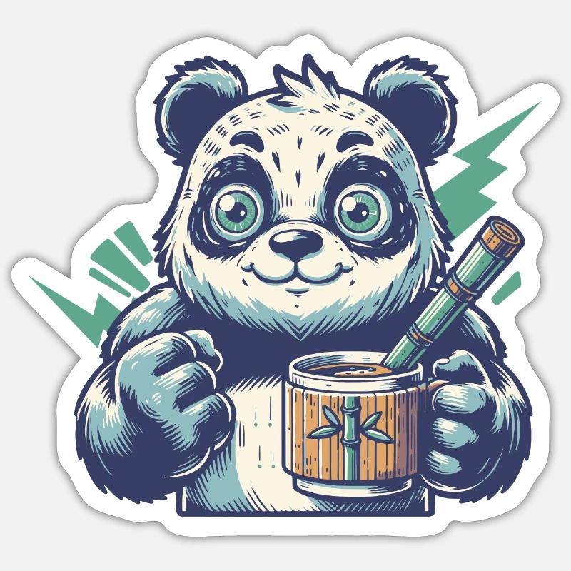 Hyped Panda Sticker Größe S (10 x 10 cm)