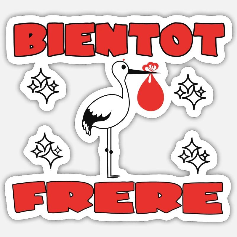 BALD BRÜDER - Sticker Größe S (10 x 10 cm) - Mattweiß