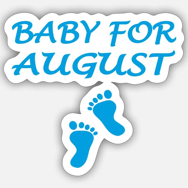 Baby for AUGUST - Sticker size S (10 x 10 cm) - white matte
