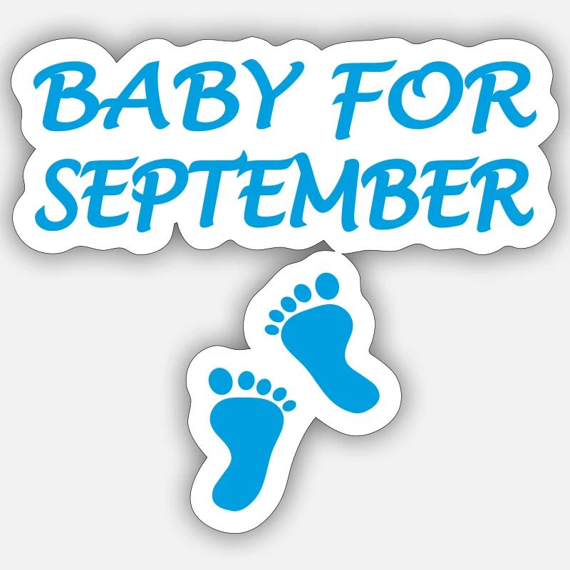Baby for SEPTEMBER - Sticker size S (10 x 10 cm) - white matte