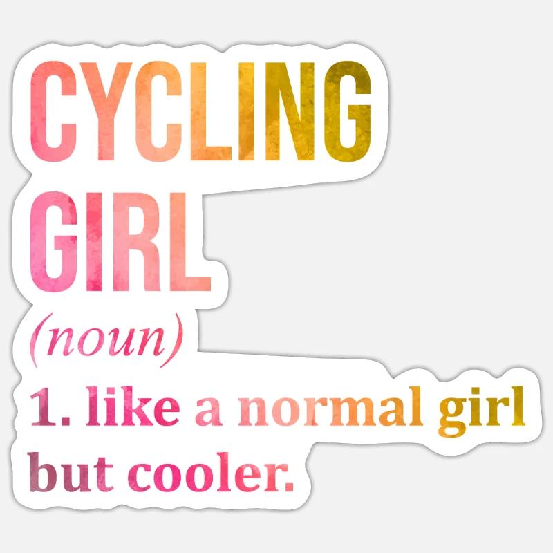 Cycling - Sticker size S (10 x 10 cm) - white matte