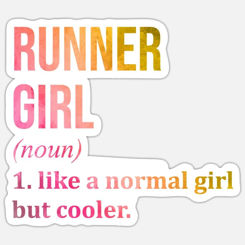 coureur - Sticker taille S (10 x 10 cm) - blanc mat