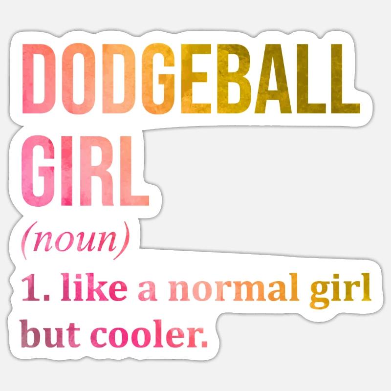 Dodgeball - Sticker size S (10 x 10 cm) - white matte