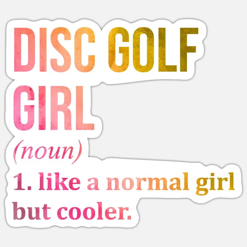Discgolf - Sticker Größe S (10 x 10 cm) - Mattweiß