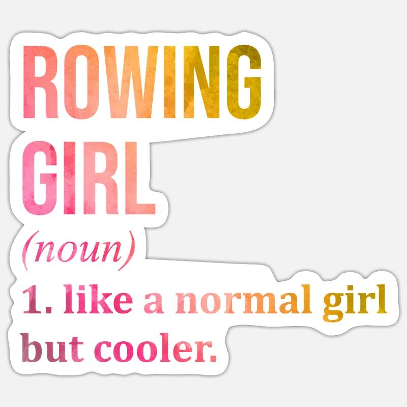 Rowing - Sticker size S (10 x 10 cm) - white matte