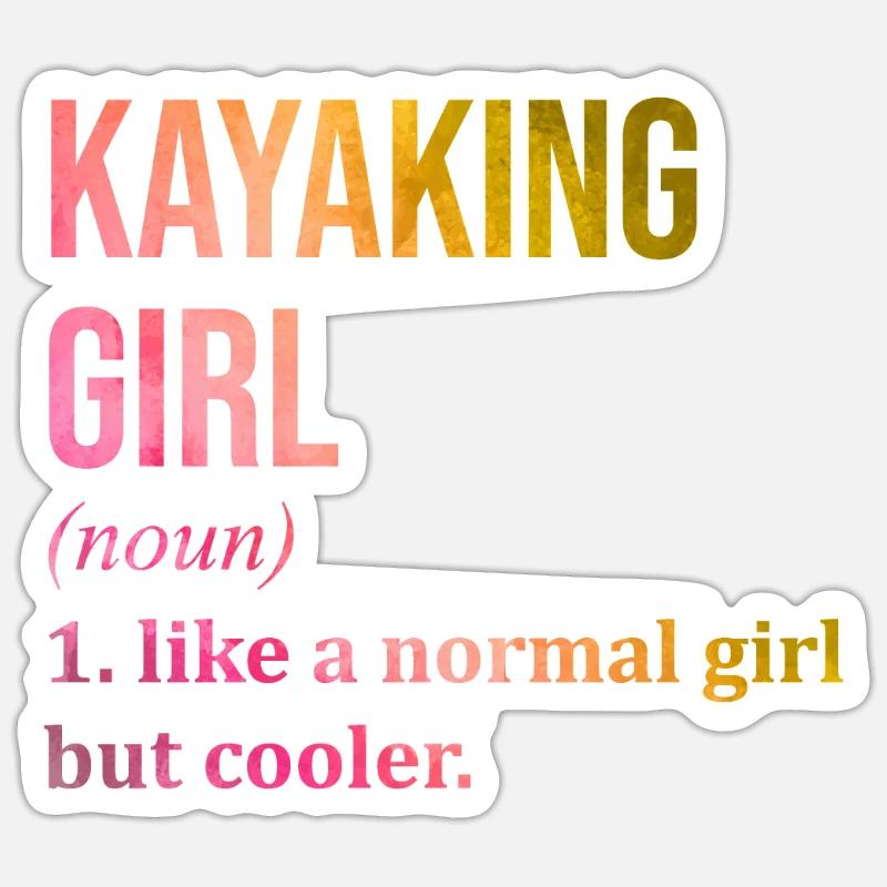 Kayak - Sticker taille S (10 x 10 cm) - blanc mat