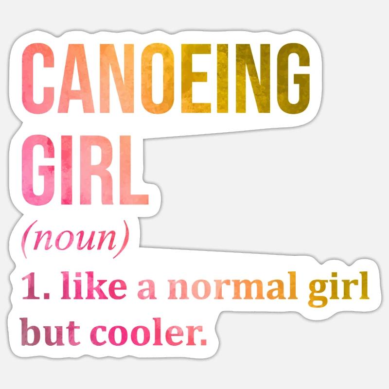 Canoeing Sticker size S (10 x 10 cm)