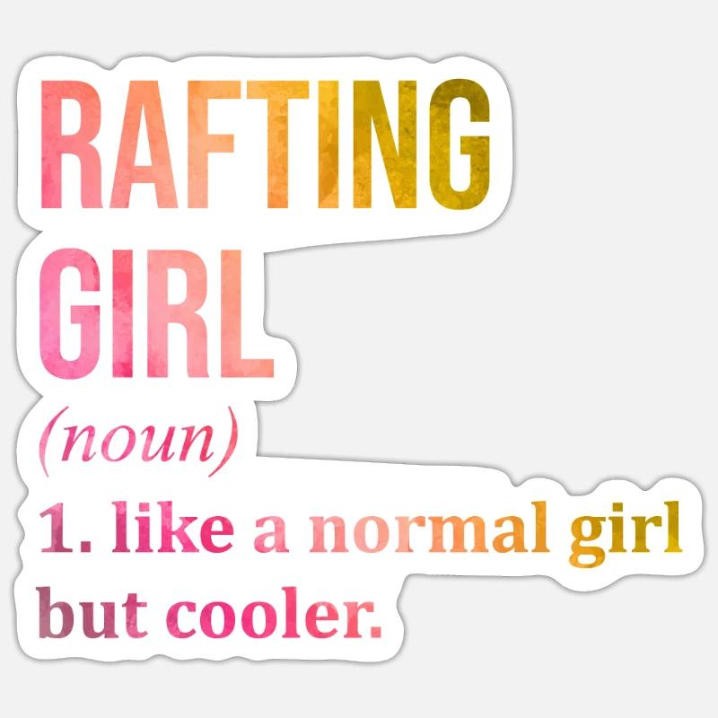 Rafting - Sticker size S (10 x 10 cm) - white matte