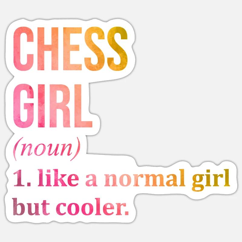 Chess - Sticker size S (10 x 10 cm) - white matte