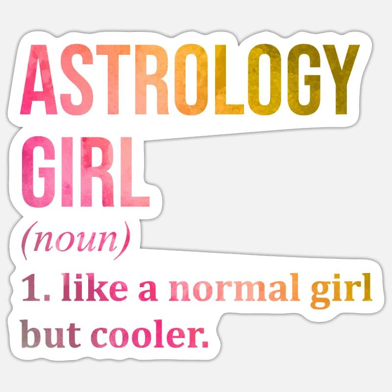astrologia - Sticker formato S (10 x 10 cm) - bianco opaco