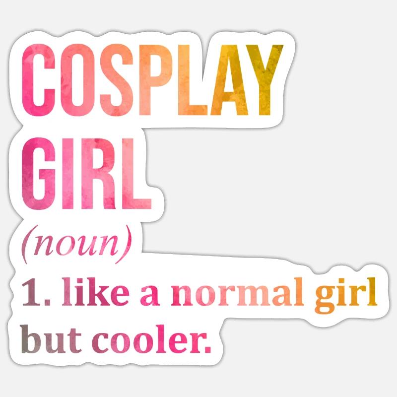 Cosplay - Sticker size S (10 x 10 cm) - white matte