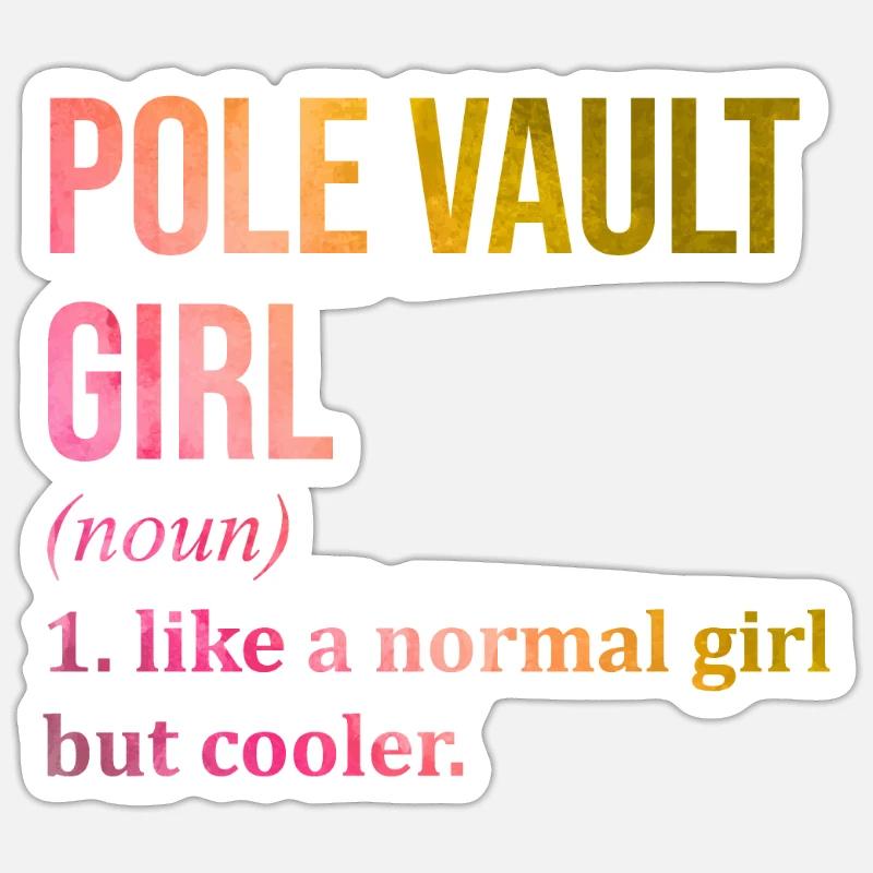 Pole Vault - Sticker size S (10 x 10 cm) - white matte