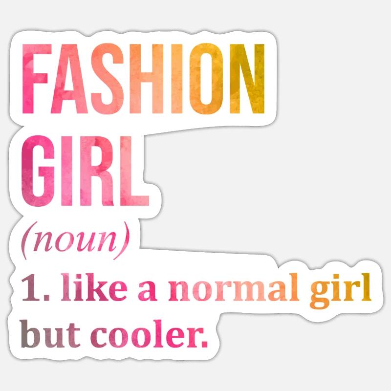 mode - Sticker taille S (10 x 10 cm) - blanc mat