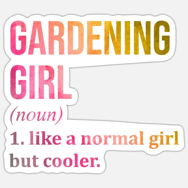 Gartenarbeit - Sticker Größe S (10 x 10 cm) - Mattweiß