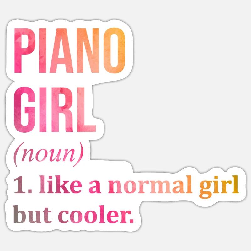 Klavier Sticker Größe S (10 x 10 cm)