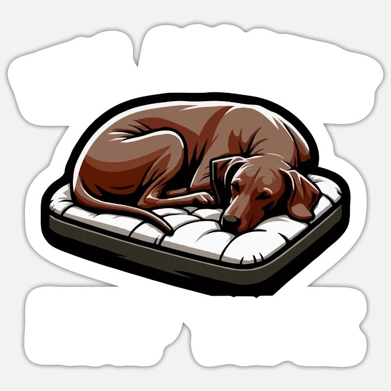Rhodesian Ridgeback Hunde Rhodesian Ridgebacks - Sticker Größe S (10 x 10 cm) - Mattweiß