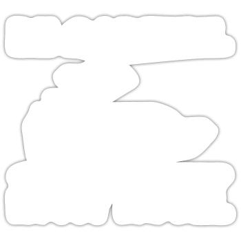 Author - Sticker size S (10 x 10 cm) - white matte - Front