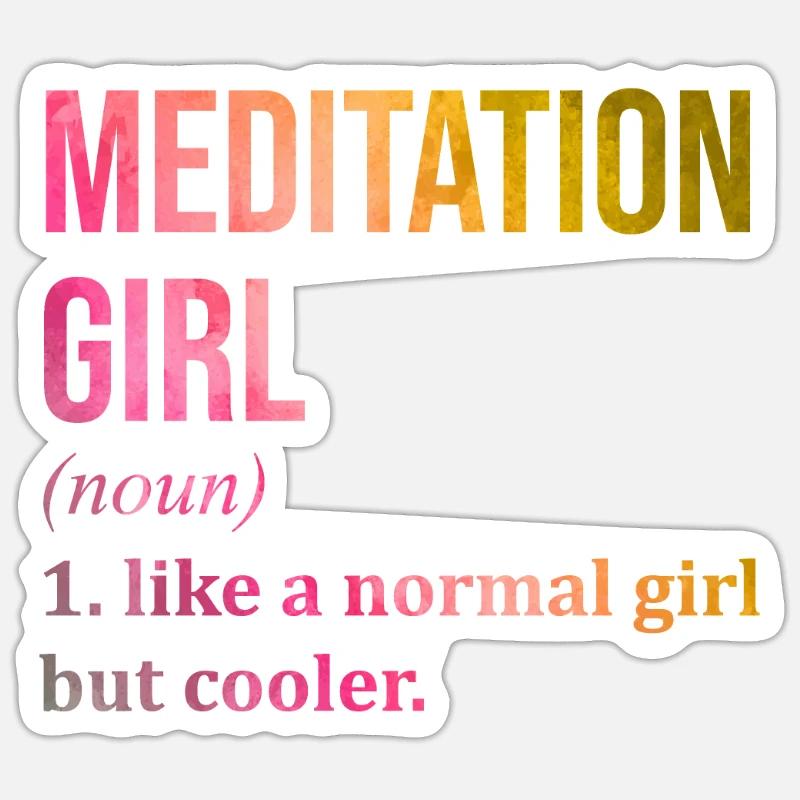 méditer Sticker taille S (10 x 10 cm)