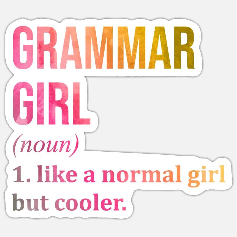 Grammar - Sticker size S (10 x 10 cm) - white matte