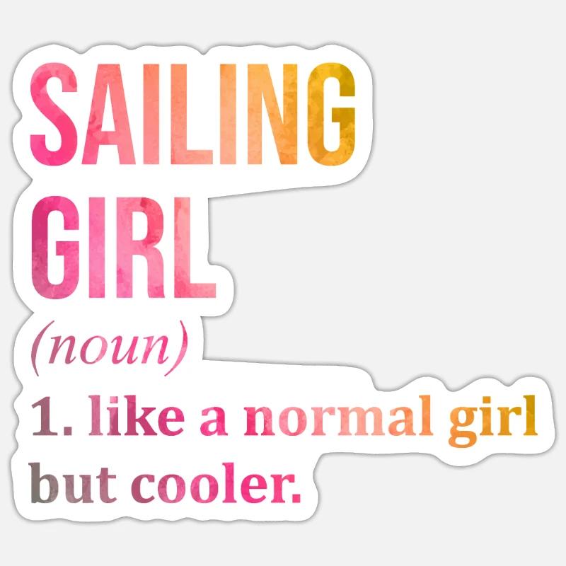 marin - Sticker taille S (10 x 10 cm) - blanc mat