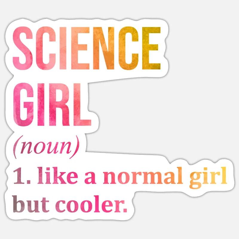 science - Sticker taille S (10 x 10 cm) - blanc mat