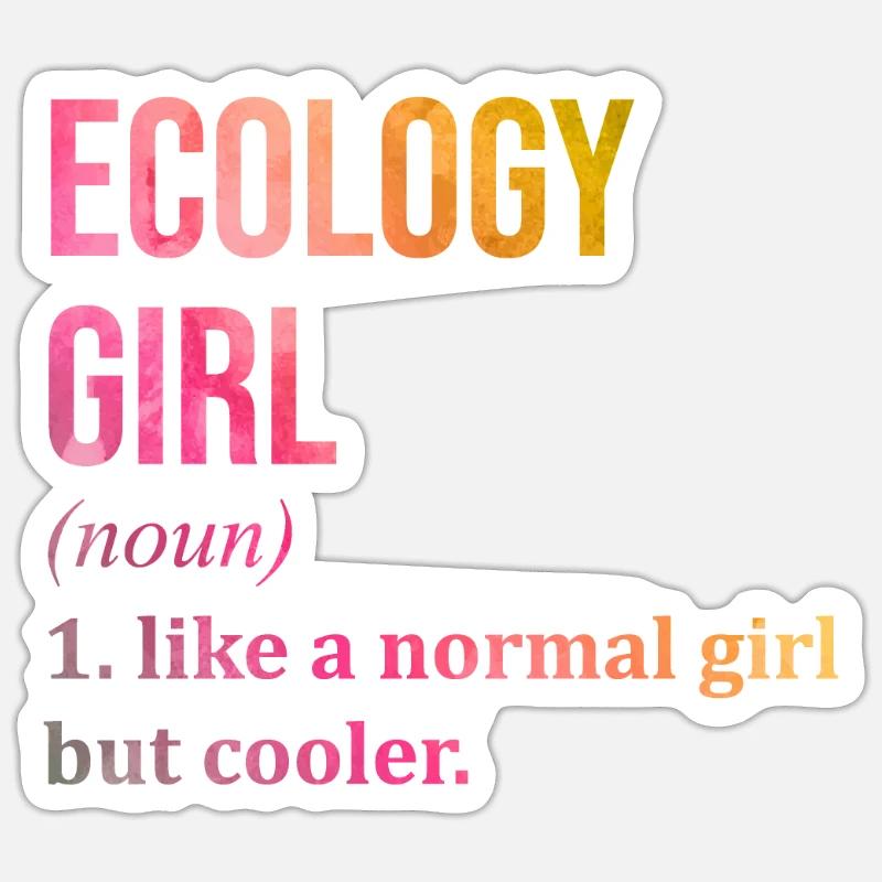 Ecology - Sticker size S (10 x 10 cm) - white matte