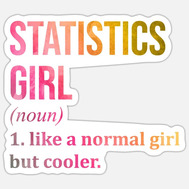 Statistics - Sticker size S (10 x 10 cm) - white matte