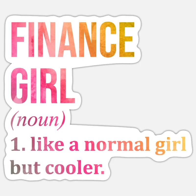 Finance - Sticker size S (10 x 10 cm) - white matte