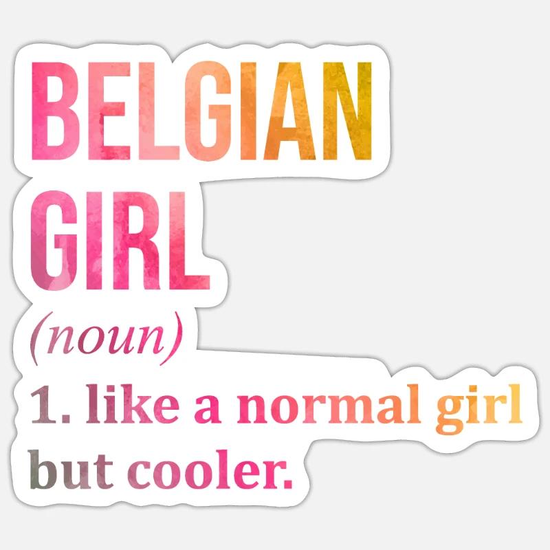 Belgium - Sticker size S (10 x 10 cm) - white matte