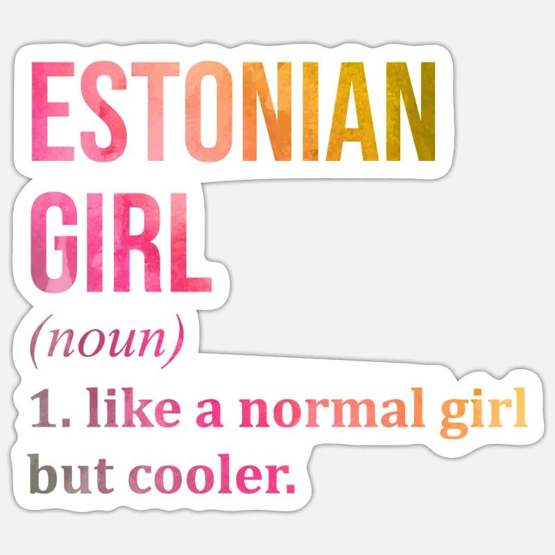 Estland - Sticker Größe S (10 x 10 cm) - Mattweiß