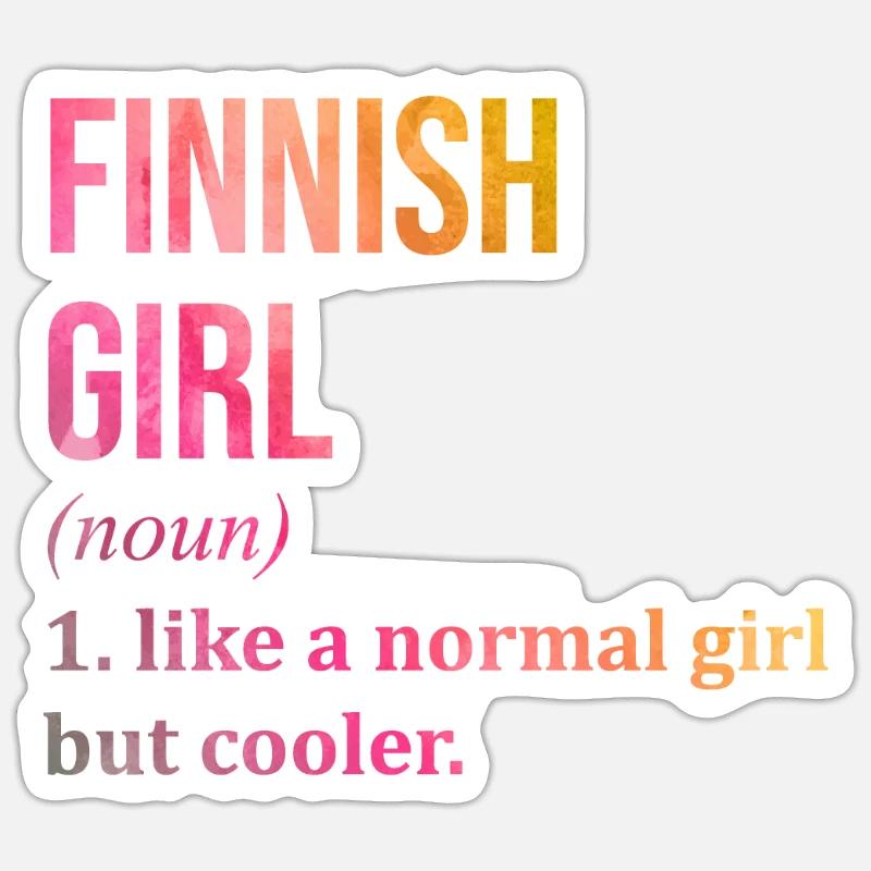 Finnland - Sticker Größe S (10 x 10 cm) - Mattweiß