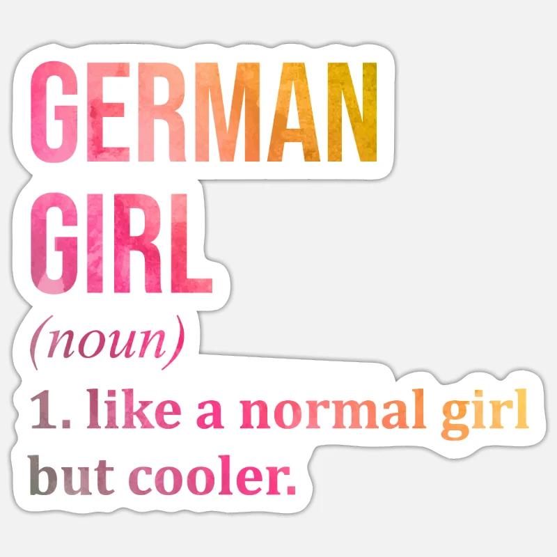 Deutschland - Sticker Größe S (10 x 10 cm) - Mattweiß