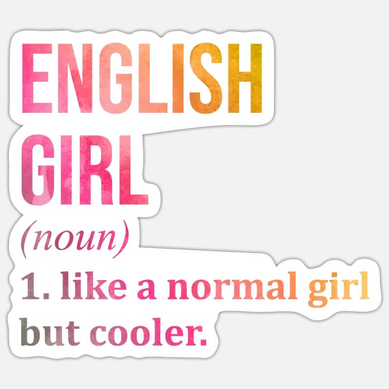 England - Sticker Größe S (10 x 10 cm) - Mattweiß