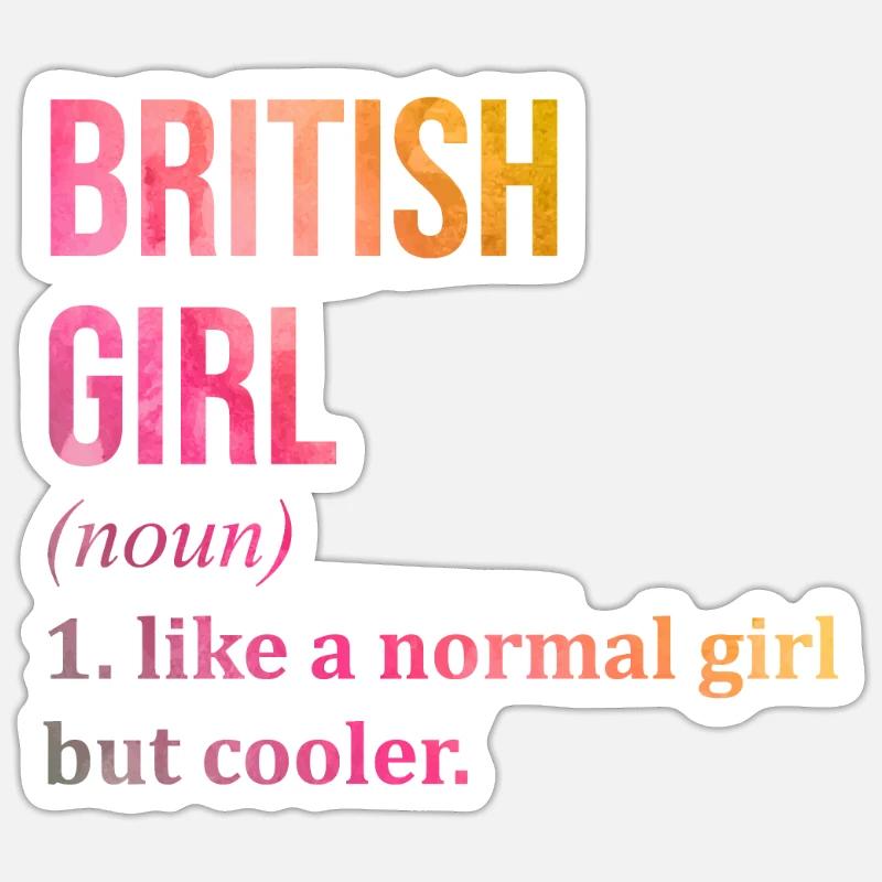 Great British - Sticker size S (10 x 10 cm) - white matte