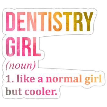 Dentist - Sticker size S (10 x 10 cm) - white matte - Front