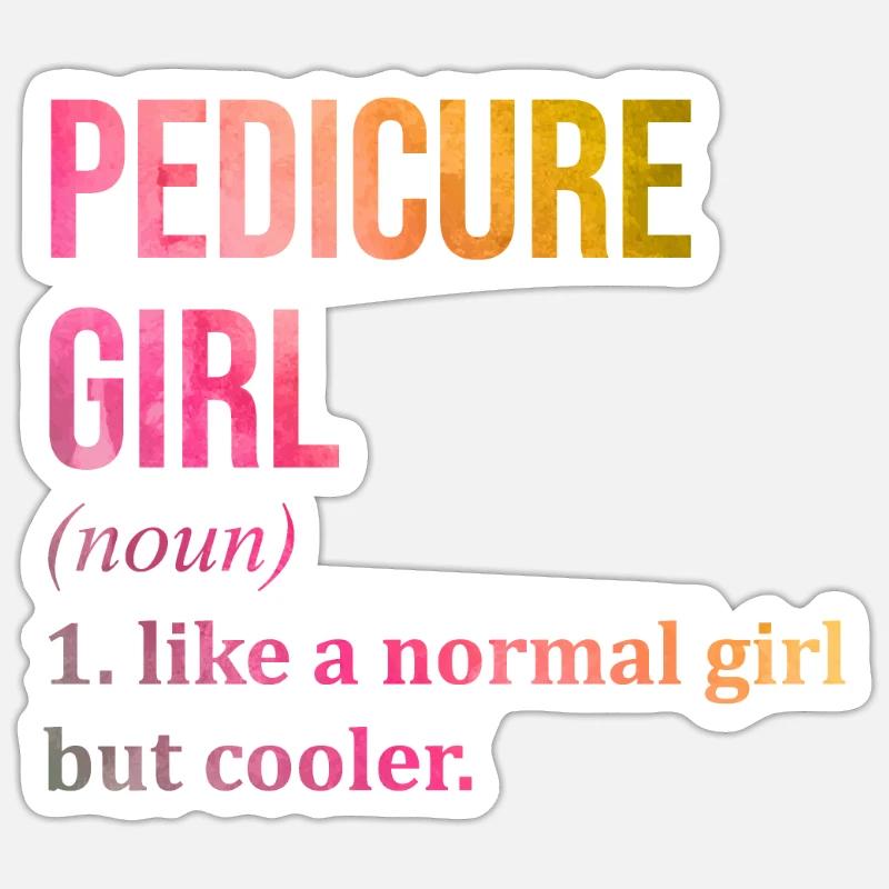 Pedicure - Sticker size S (10 x 10 cm) - white matte